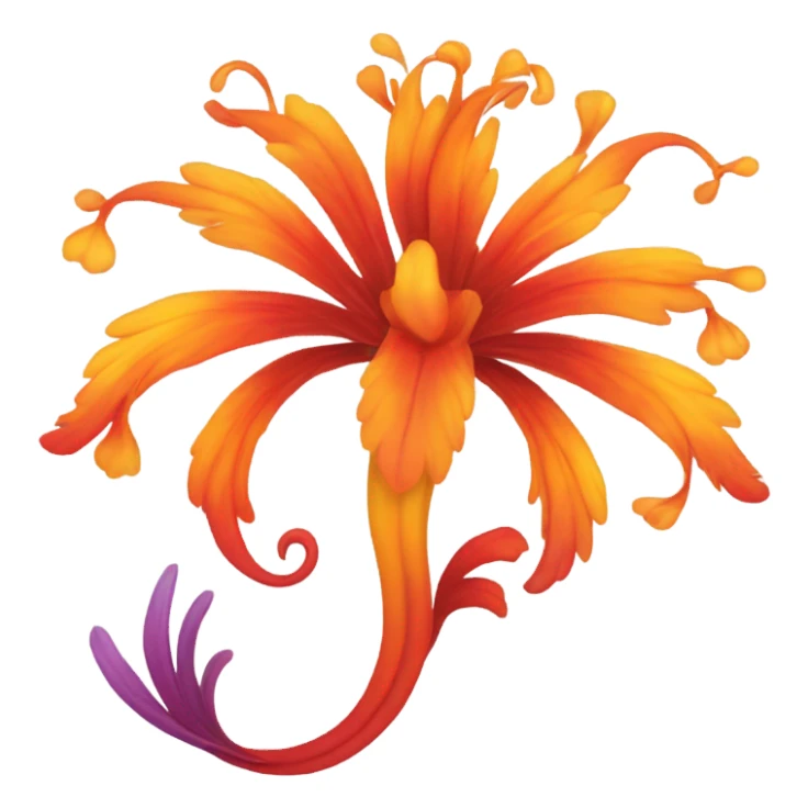 Flower that looks like a phoenix’s tail sticker