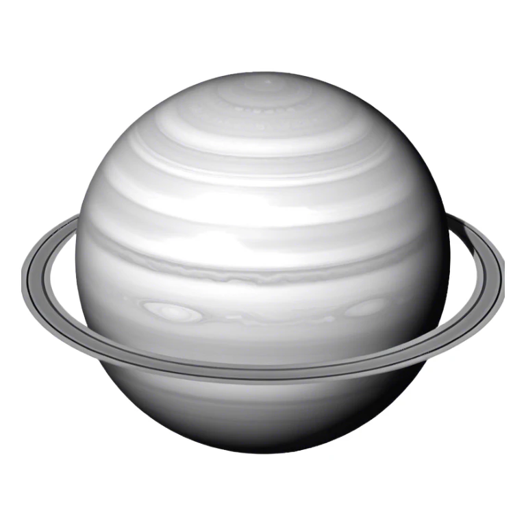 Saturn monochrome sticker