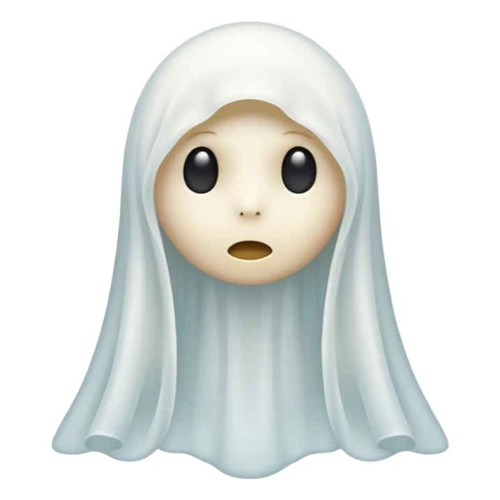 shy vanilla ghost sticker