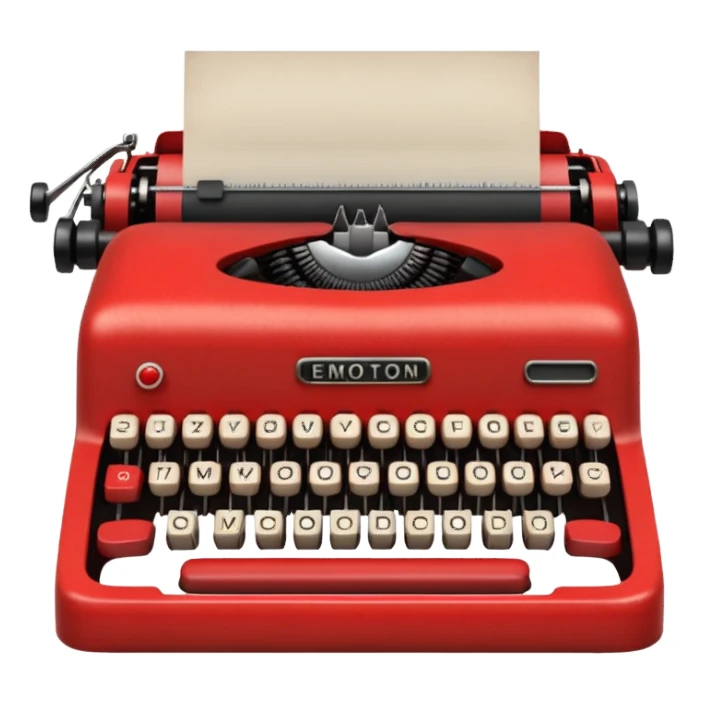 red typewriter sticker