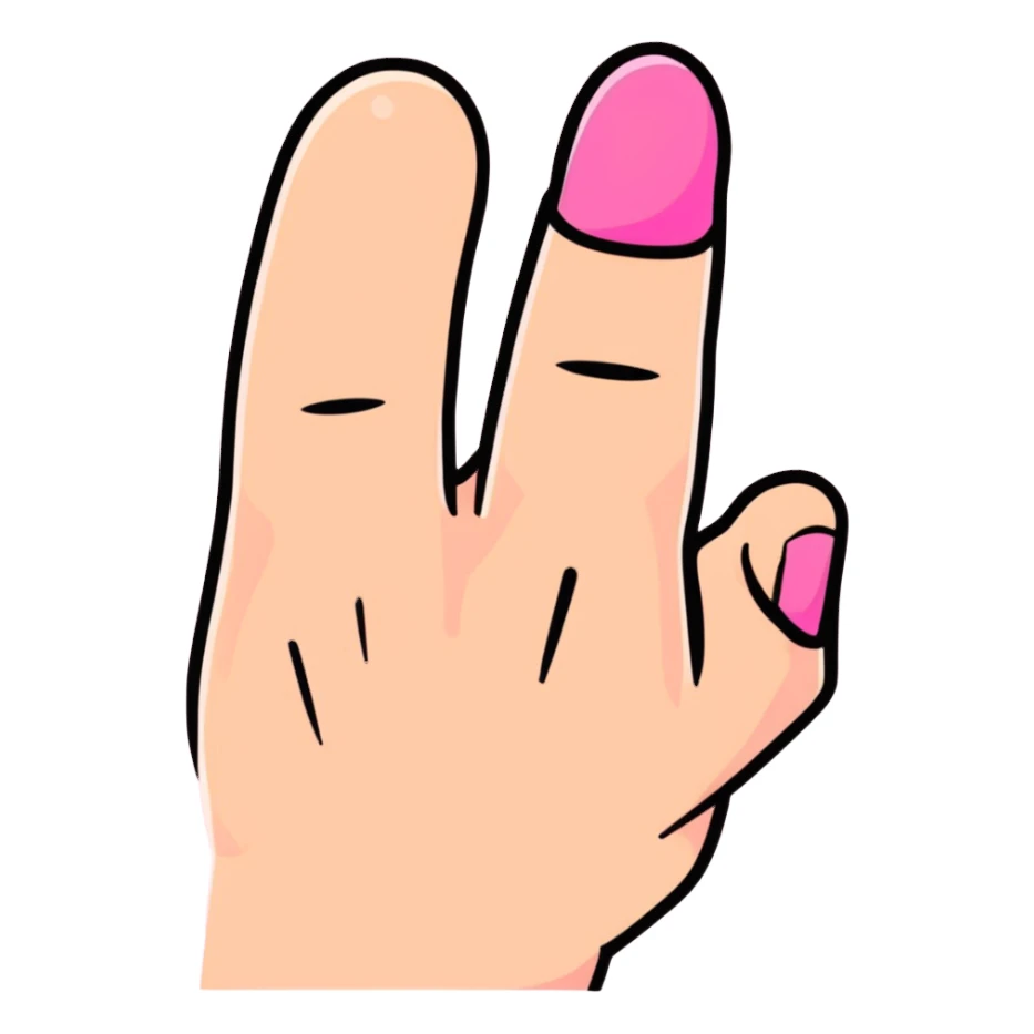 Pink middle finger sticker