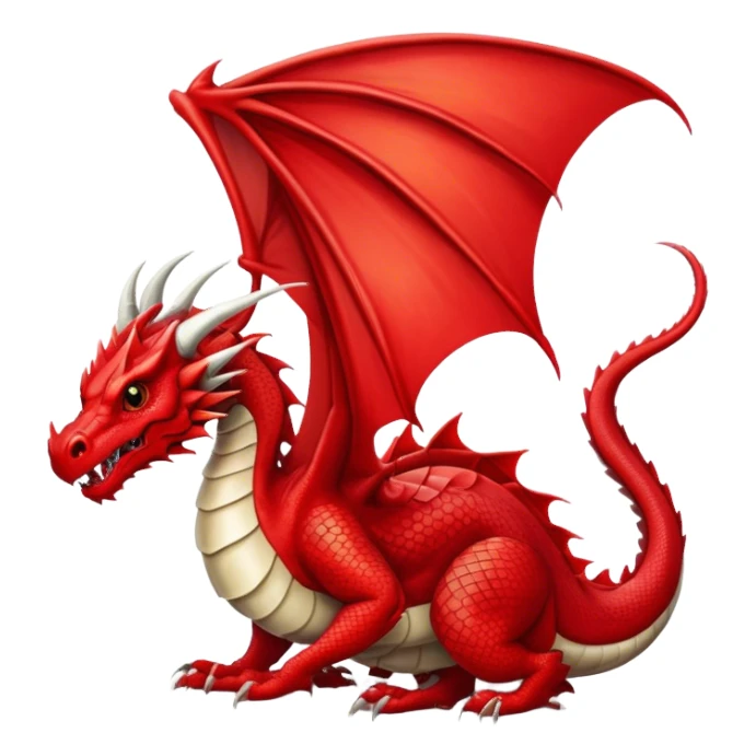 Red dragon from Wales flag sticker