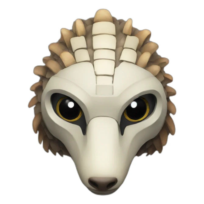 robot pangolin mask sticker