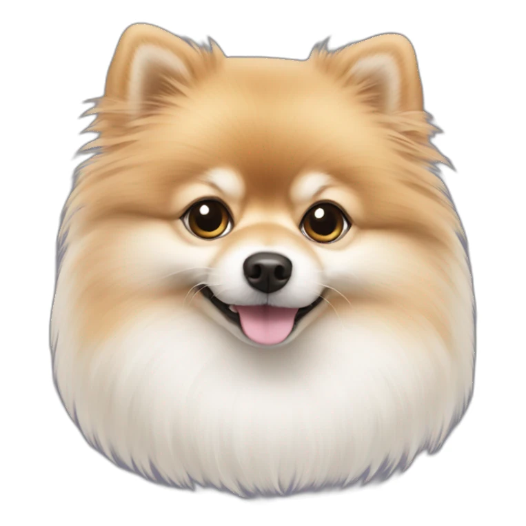 Pomeranian white sticker