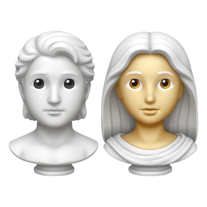 White sculptures sticker