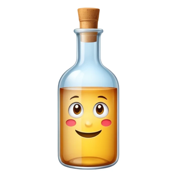 An empty bottle labeled 0 ml. sticker