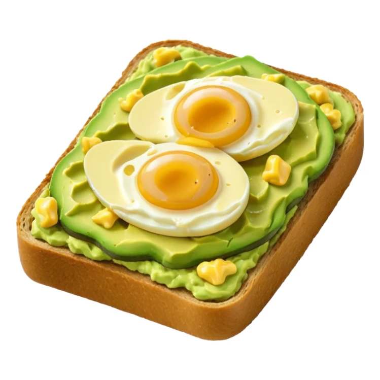 avocado toast with scrambled egg  sticker