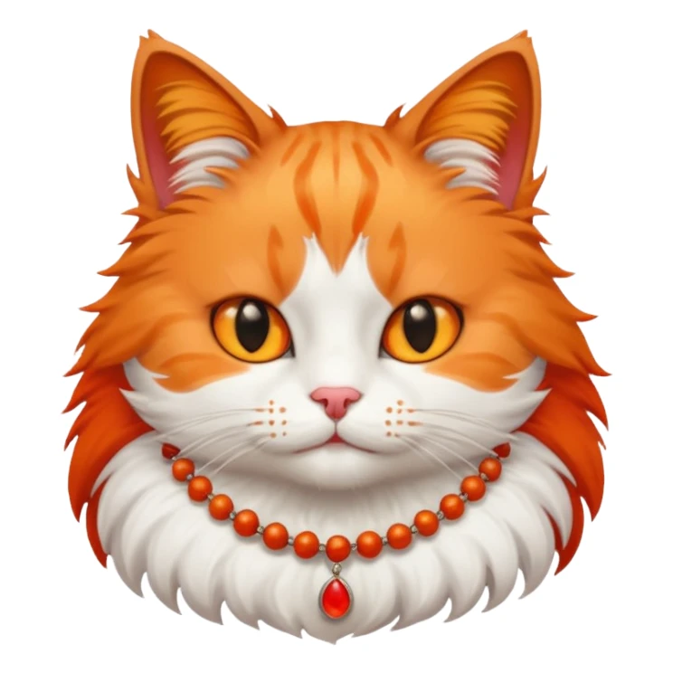 cat with red necklaced sticker