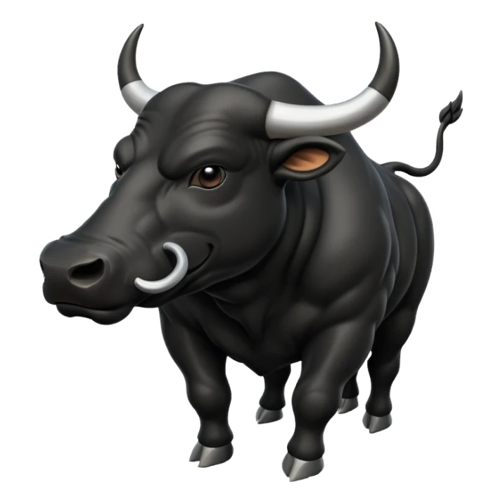 bull black sticker