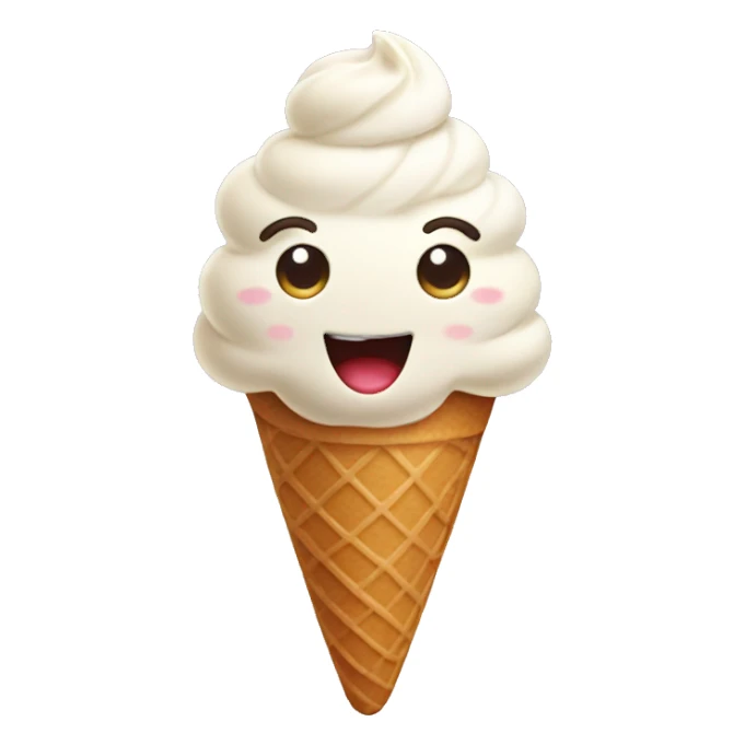 ice cream happy face sticker