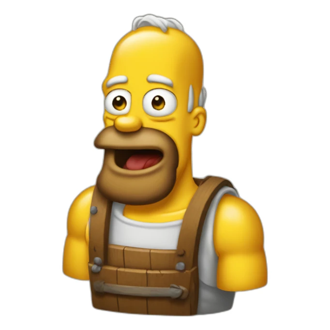 Homer boit une bière sticker