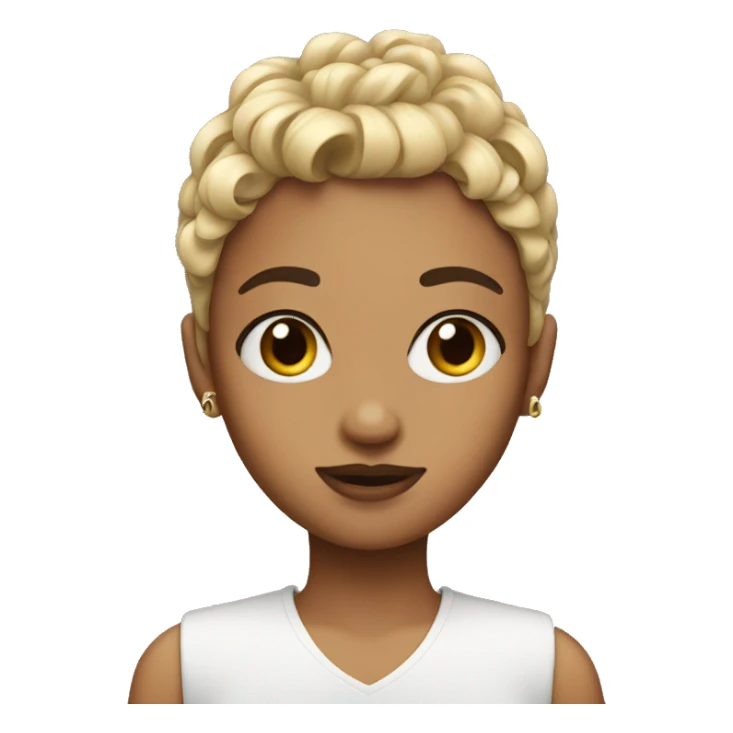 girl with micro bangs sticker