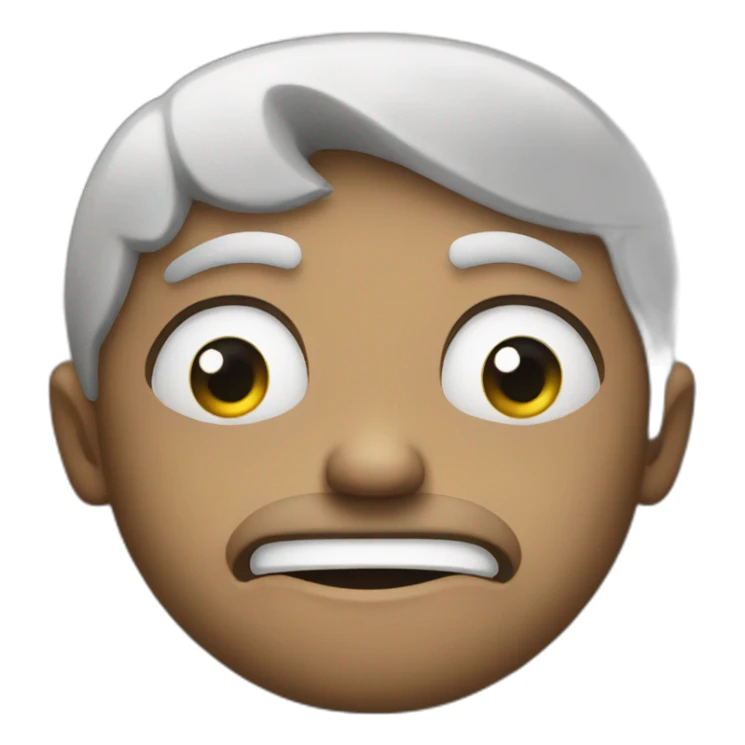Contempt face emoji sticker