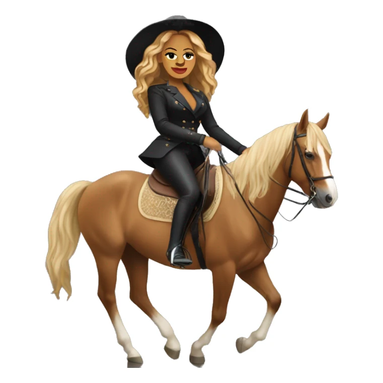 Beyoncé on a horse sticker