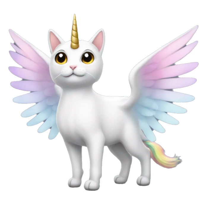 Unicorn cat with wings sticker