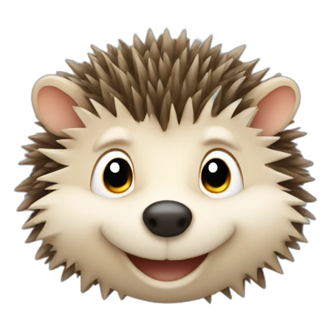 Front face of a smiling hedgehog  sticker