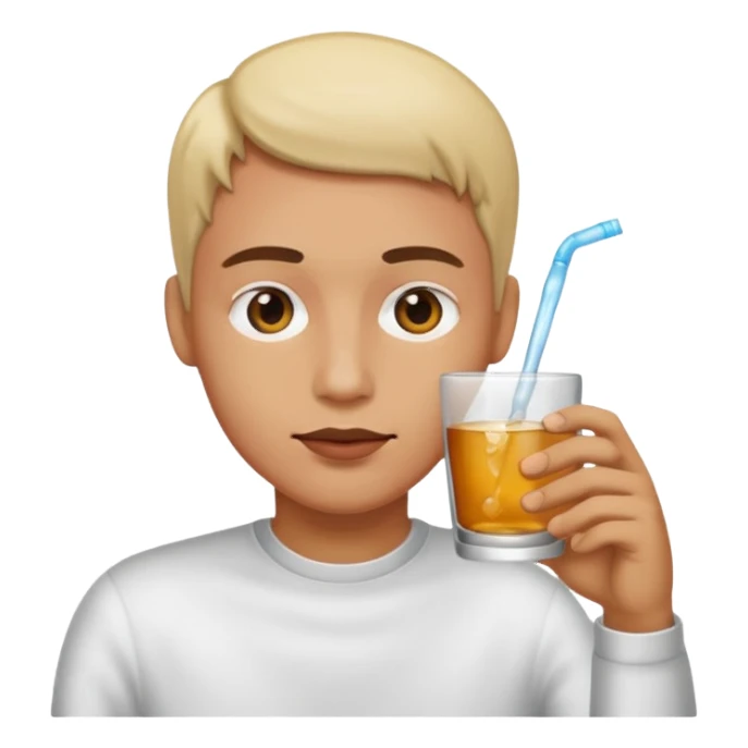 A person drinking sticker