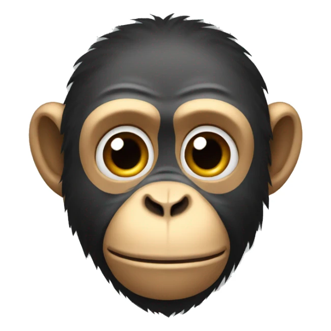 monkey with jawlines sticker