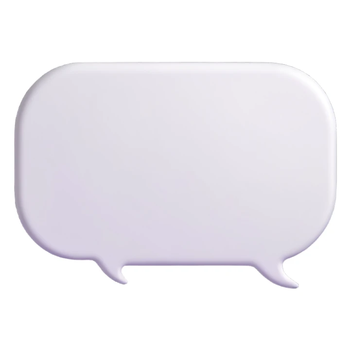 white speech bubble with a subtle shadow sticker