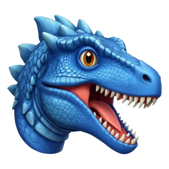 blue dinosaur head sticker