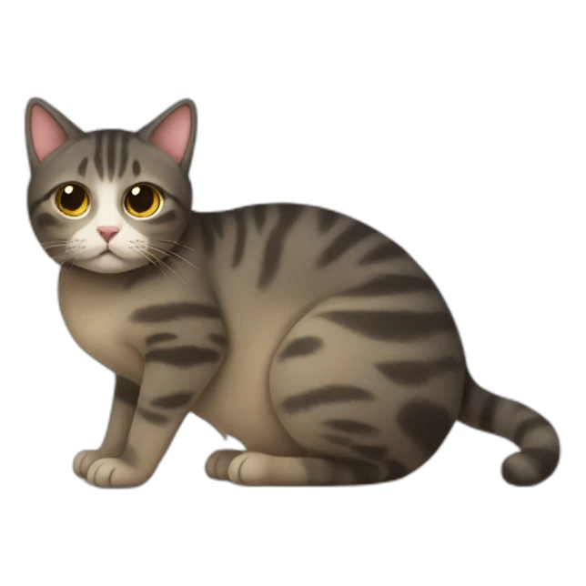 pregnant cat sticker