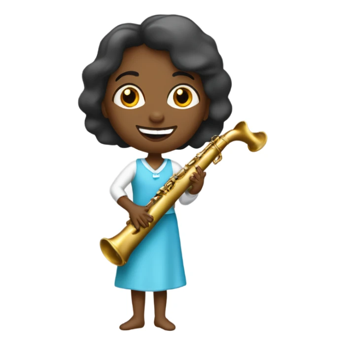 Fille qui joue de la flûte  sticker