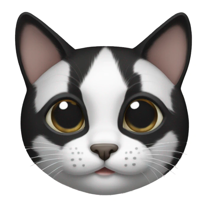 Black and white cat sticker