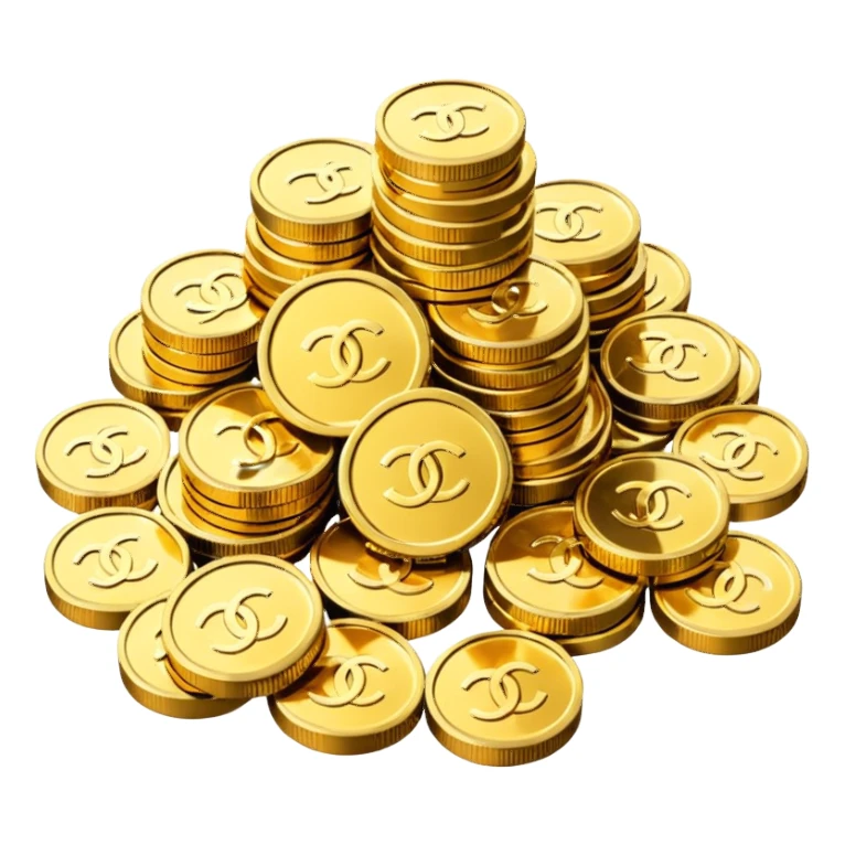 chanel coins pile sticker