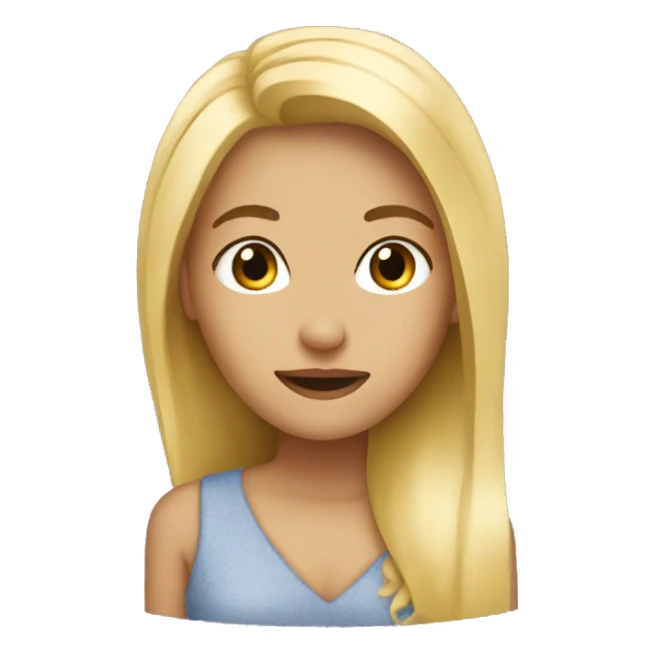 The blonde girl thinks sticker