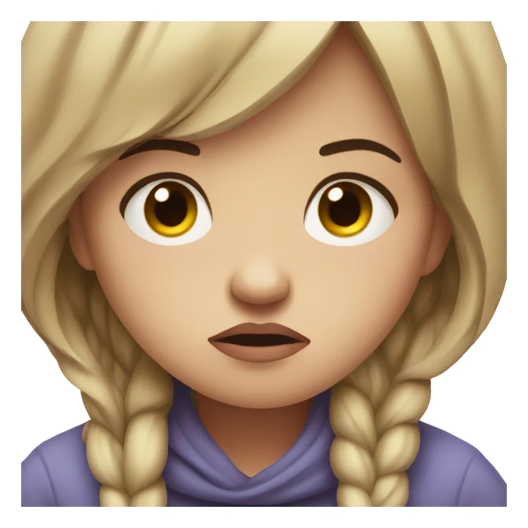 Grumpy and tired girl sticker