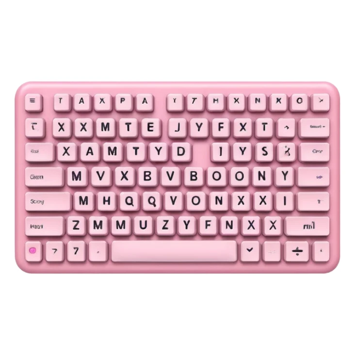 Pastel pink gaming computer keyboard sticker