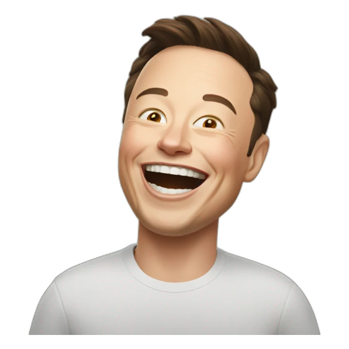 laughing elon musk sticker