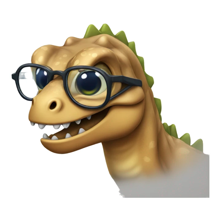 Dinosaure with glasses sticker