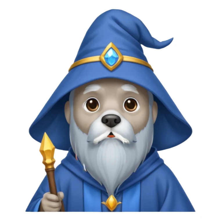 Dog wizard sticker