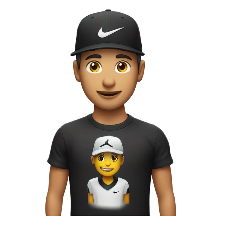 Una gorra nike en una persona con sueter negro sticker