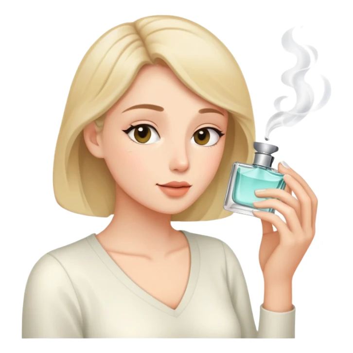 Inhaling a good perfume sticker