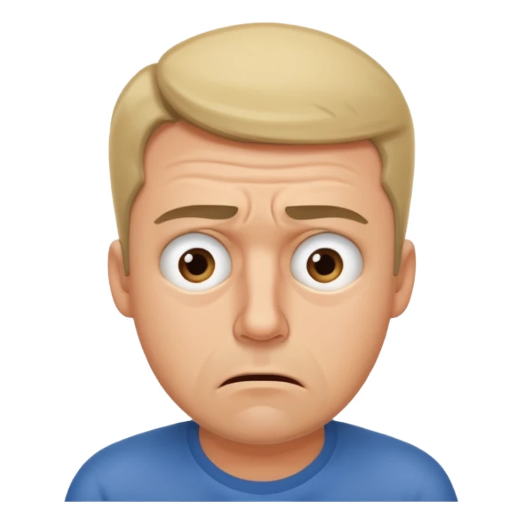 Overwhelmed man sticker