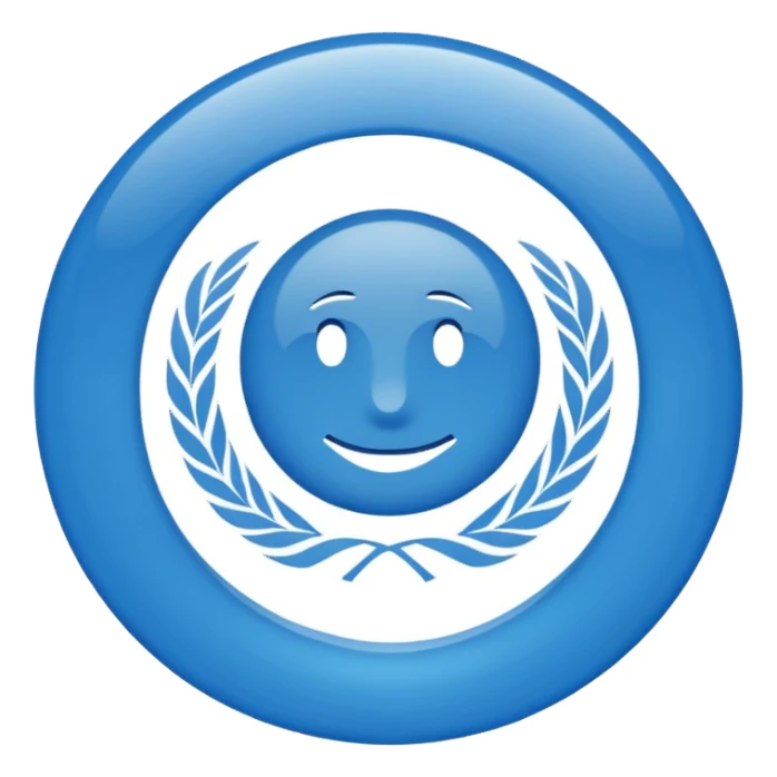 Un rond bleu avec le logo valide sticker