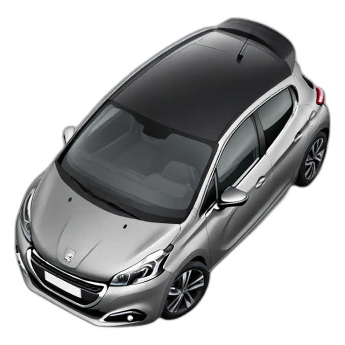 Peugeot 208 gray rocket sticker