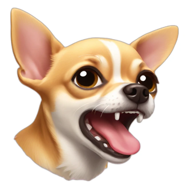 chihuahua licking sticker