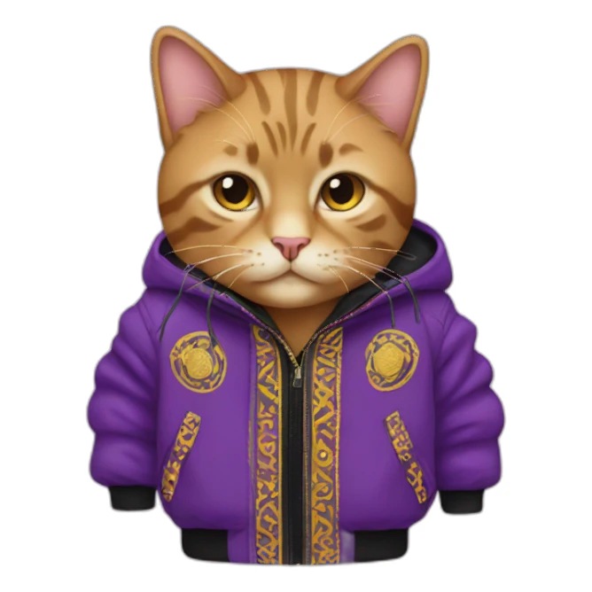The Cat in the versace coat sticker