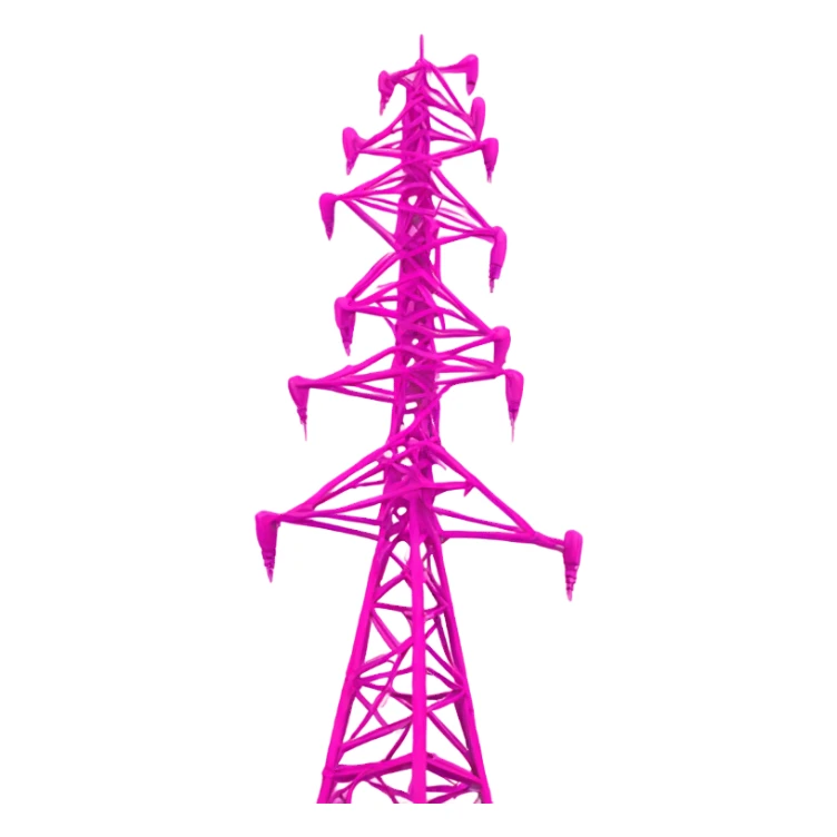 pink radio tower sticker