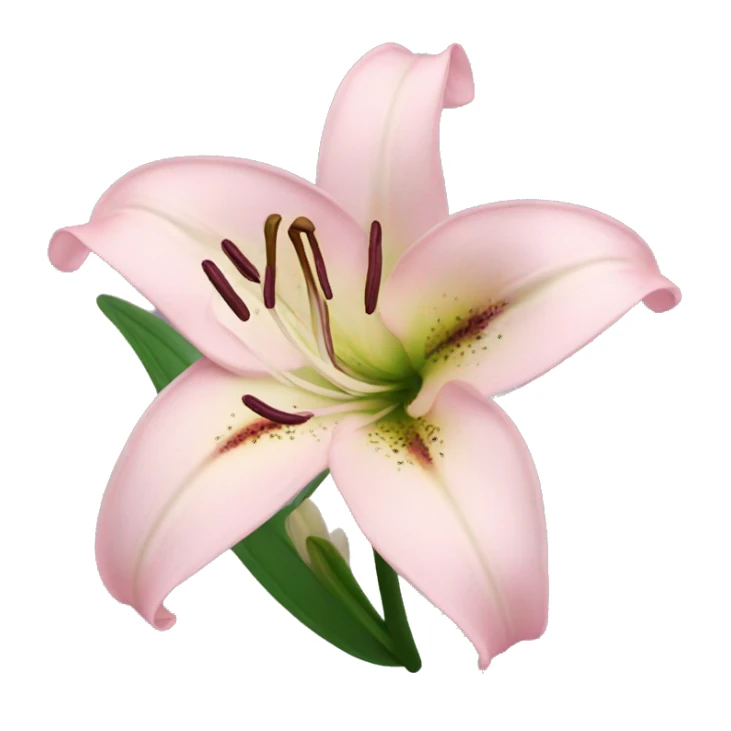 light pink lilium sticker