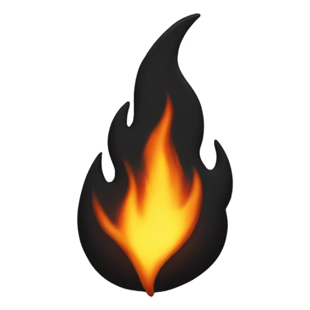 A black Flame that Looks like this one 🔥 sticker