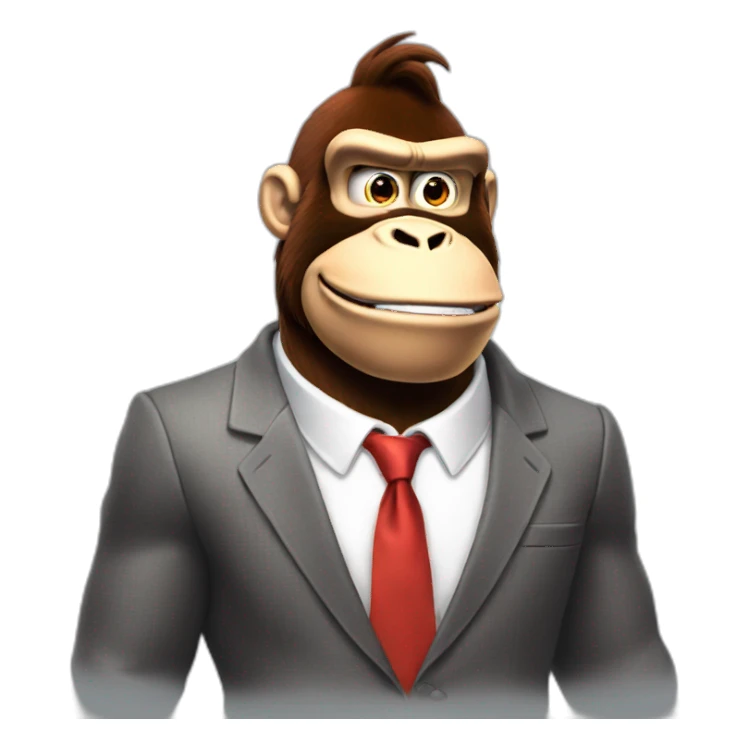 donkey kong wearing a suit sticker