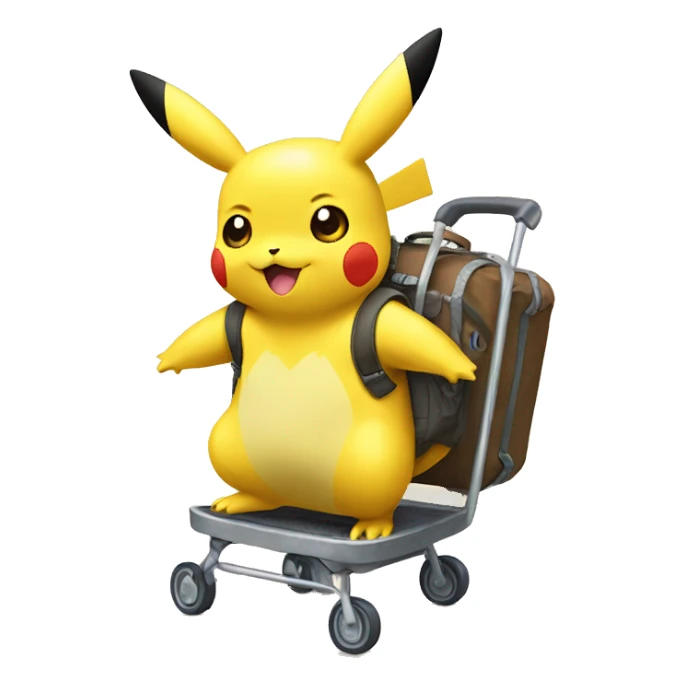Pikachu with lugagge  sticker
