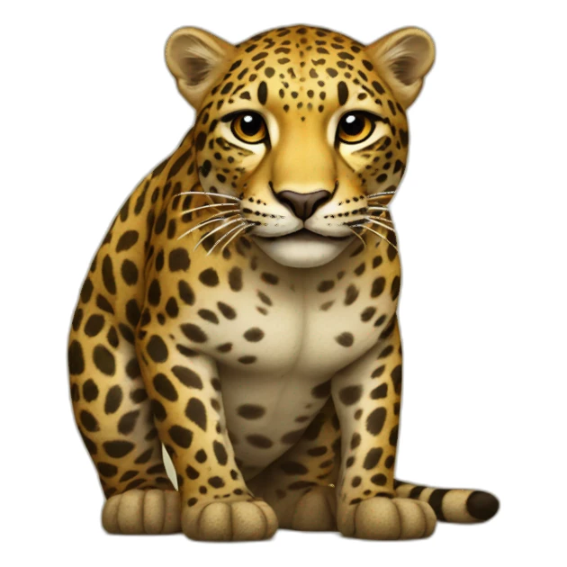 Léopard sur tortue sticker