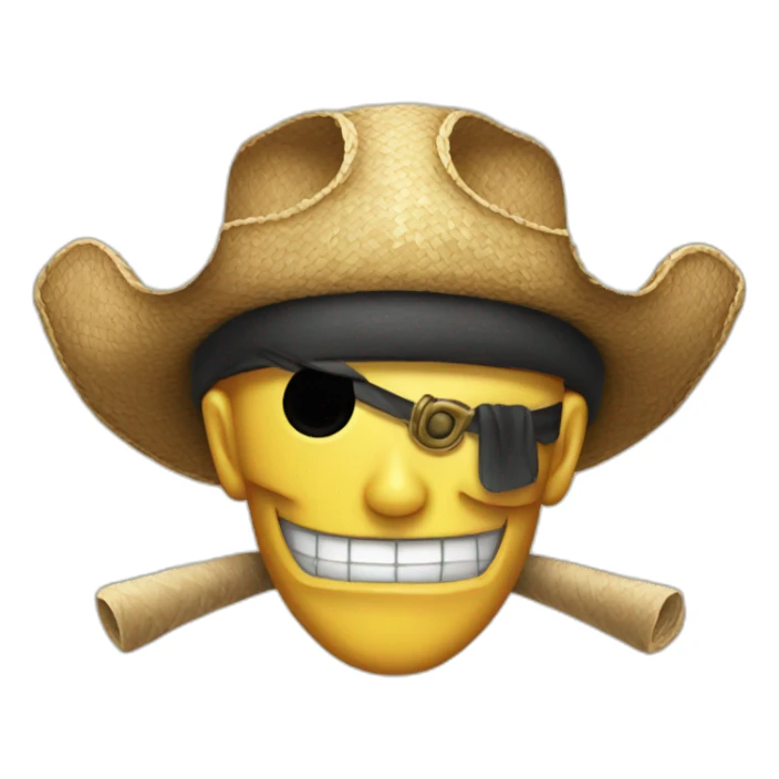 Straw hat pirate logo sticker