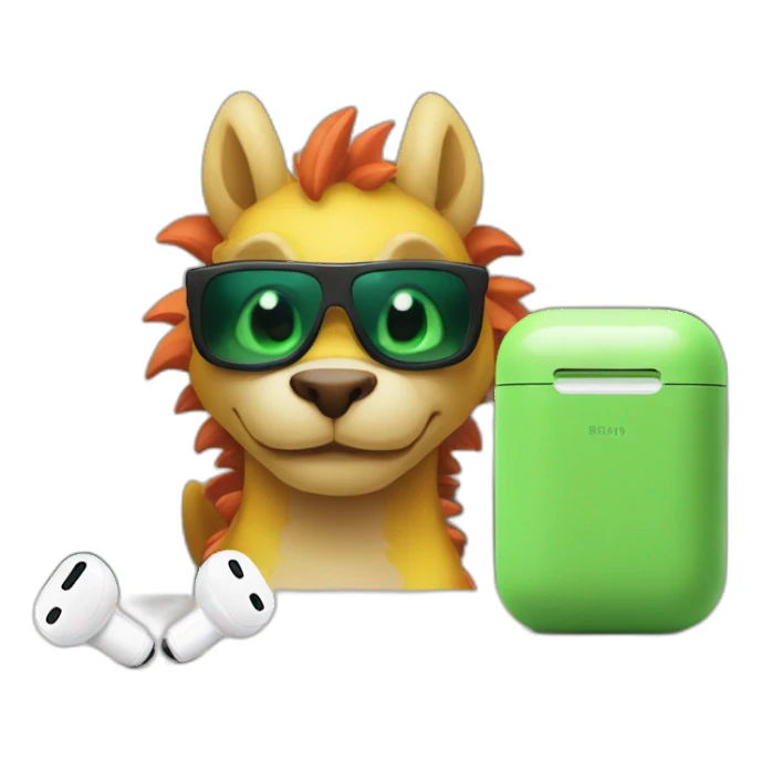 Dracofeu with AirPod max sticker