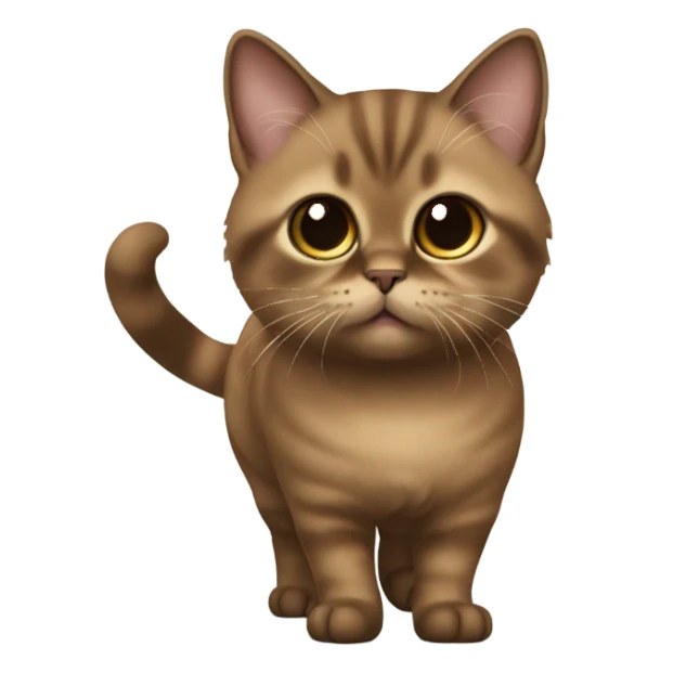 Brown munchkin cat standing sticker